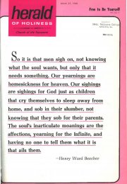 A quote from Beecher--cover of the Herald of Holiness - March 27, 1968.