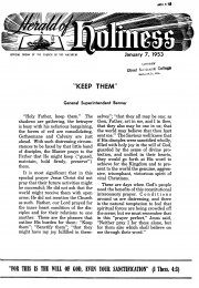 Title Page of Herald of Holiness - January 7, 1953