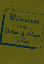 Cover of Book Witnesses to the Doctrine of Holiness