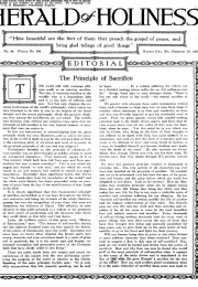 Title Page of Herald of Holiness - February 20, 1918