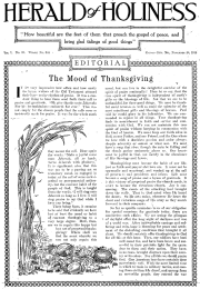 Title Page of Herald of Holiness - November 20, 1918