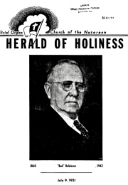 Title Page of Herald of Holiness - July 9, 1951