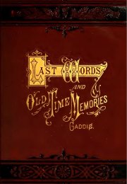 Book Cover Image - Last Words and Old Time Memories