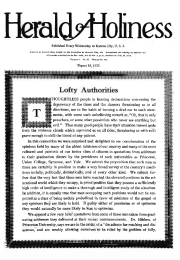 Title Page of Herald of Holiness - August 18, 1920