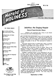 Cover page of Herald of Holiness - September 4, 1950