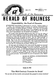 Cover of Herald of Holiness - October 16, 1950