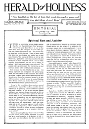 Front page of Herald of Holiness - November 23, 1921