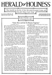 Front page of Herald of Holiness - July 5, 1922