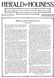 Front page of Herald of Holiness - January 17, 1923