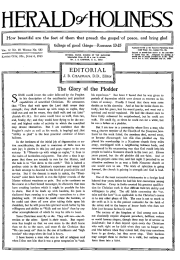 Front page of Herald of Holiness - June 6, 1923