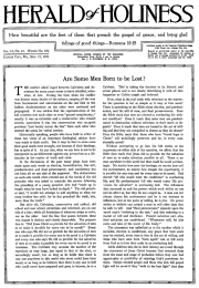Front page of Herald of Holiness - November 21, 1923