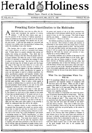 Front page of Herald of Holiness - July 16, 1924