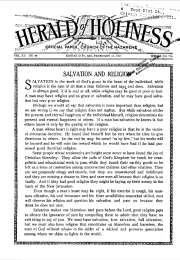 Front page of Herald of Holiness - February 23, 1927
