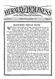 Front page of Herald of Holiness - November 2, 1927