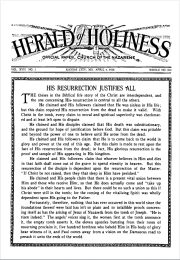 Front page of Herald of Holiness - April 4, 1928