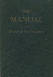 Manual of the Church of the Nazarene, 1940