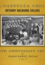 Bethany Nazarene College A Cappella Choir Sings - 50th Anniversary Choir at Pilot Point, Texas