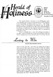 Herald of Holiness - November 26, 1958