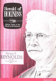 Herald of Holiness - May 30, 1962