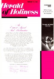 Herald of Holiness - February 19, 1964