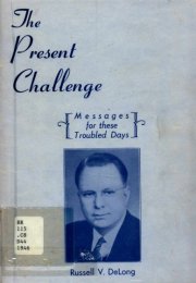 The present challenge : messages for these troubled days