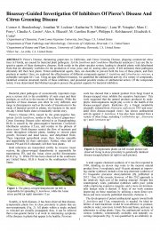 Bioassay-Guided Investigation Of Inhibitors Of Pierce’s Disease And Citrus Greening Disease