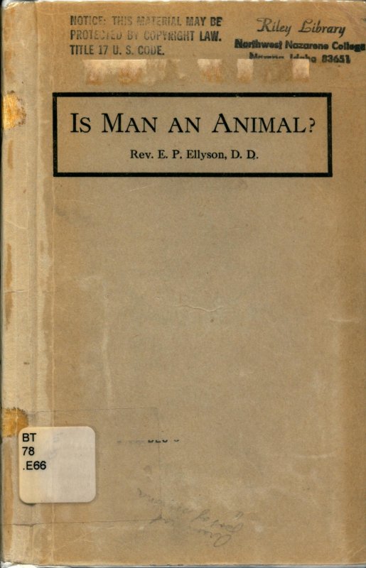 Cover Image of book Is Man An Animal?