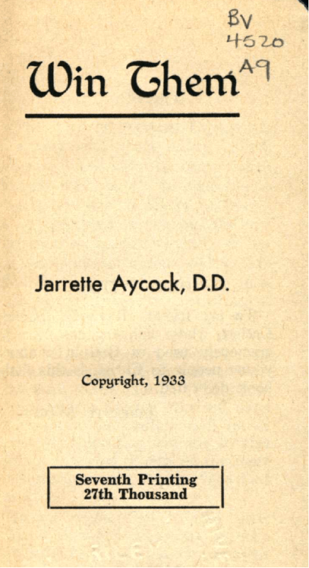 Title page of Book Win Them