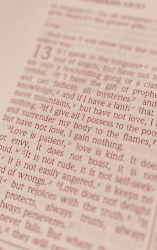 English Bible I Cor 13