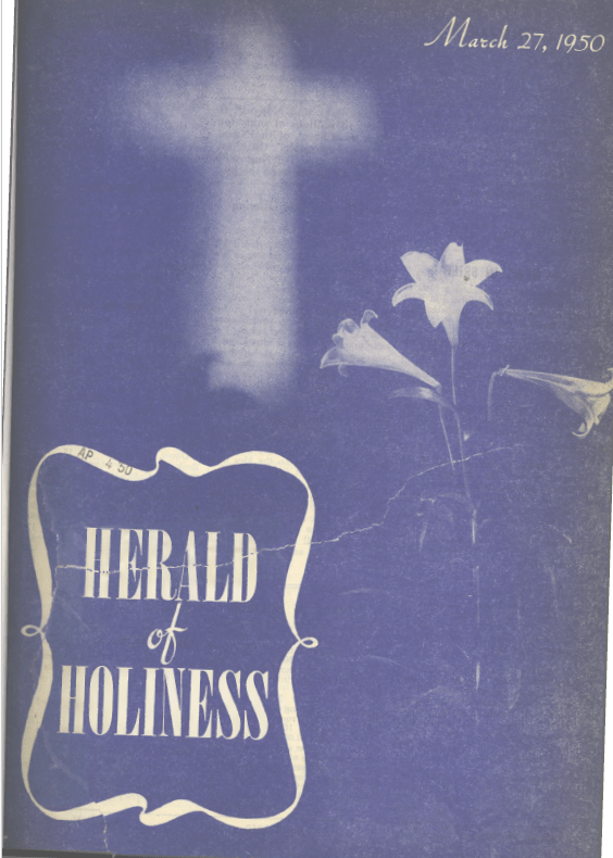 Cover page of Herald of Holiness - March 27, 1950