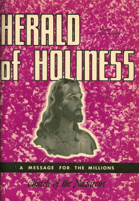Cover page of Herald of Holiness - September 11, 1950