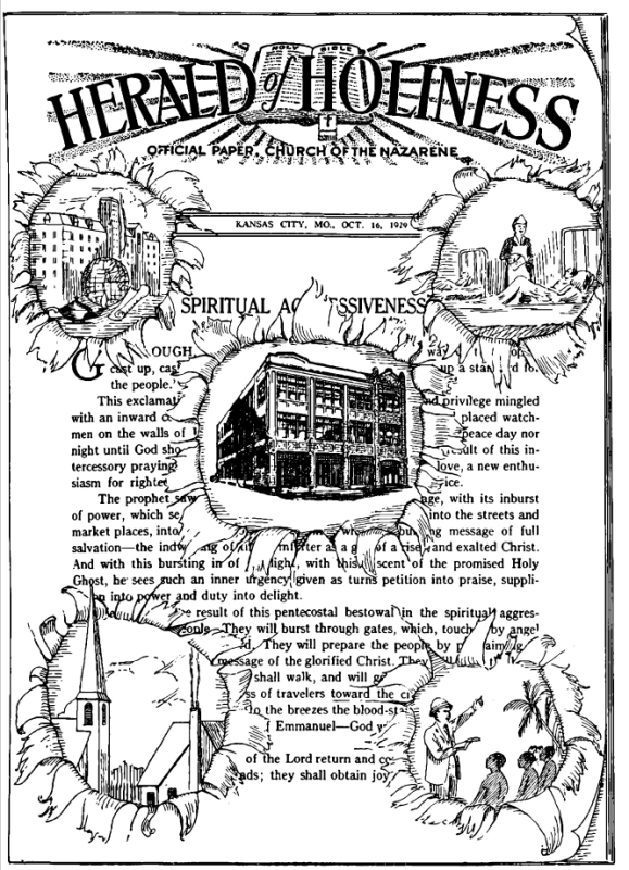 Front page of Herald of Holiness - October 16, 1929