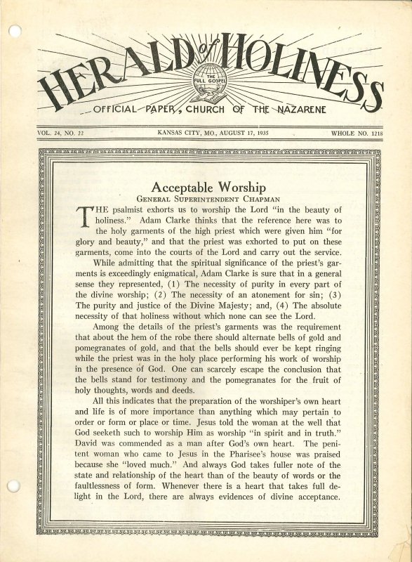 HERALD OF HOLINESS - August 17, 1935