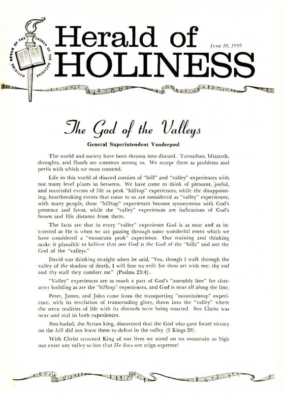 Herald of Holiness - June 10, 1959