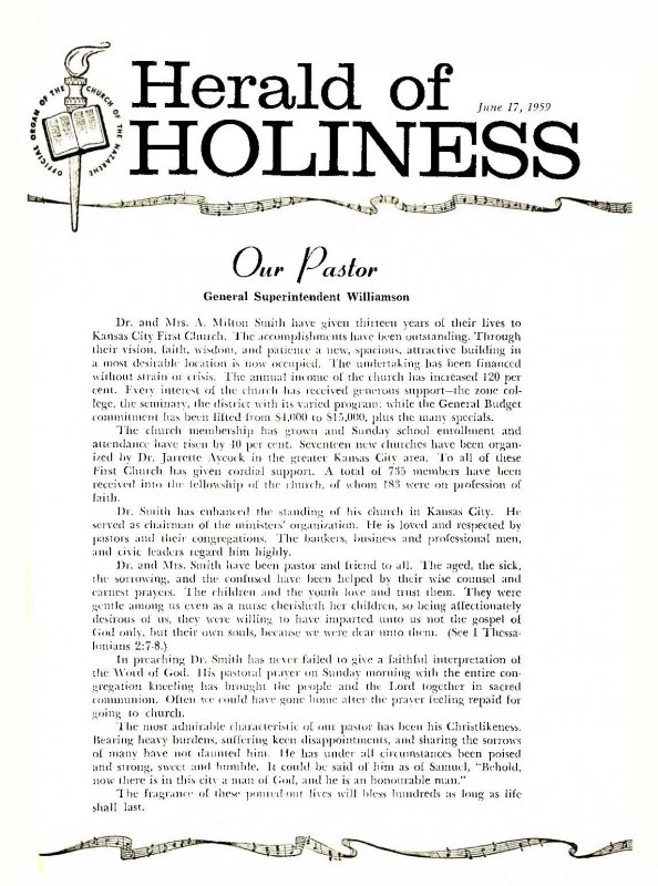 Herald of Holiness - June 17, 1959